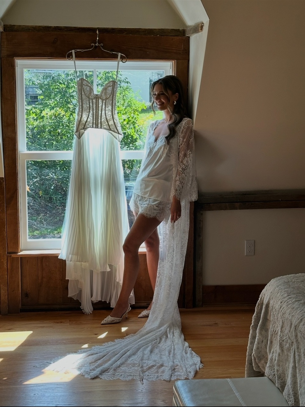 Bridal Lace Robe
